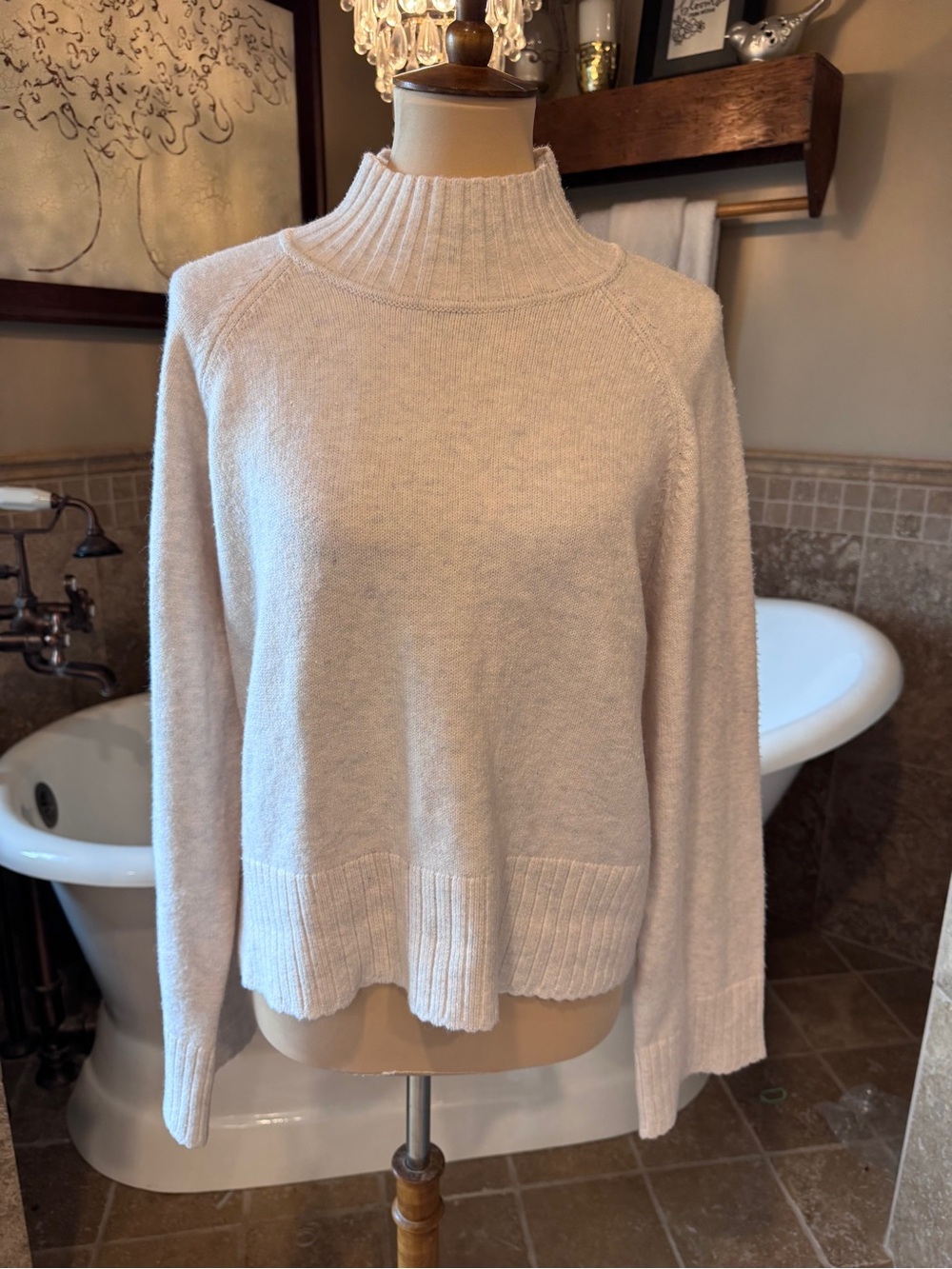 NWT Truth Cream Mock Neck Sweater size xl